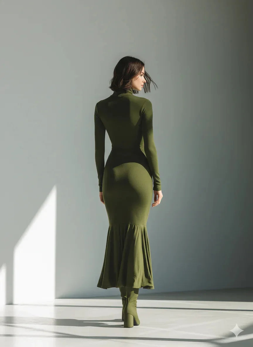 Valencia Ruched Mermaid Maxi Dress