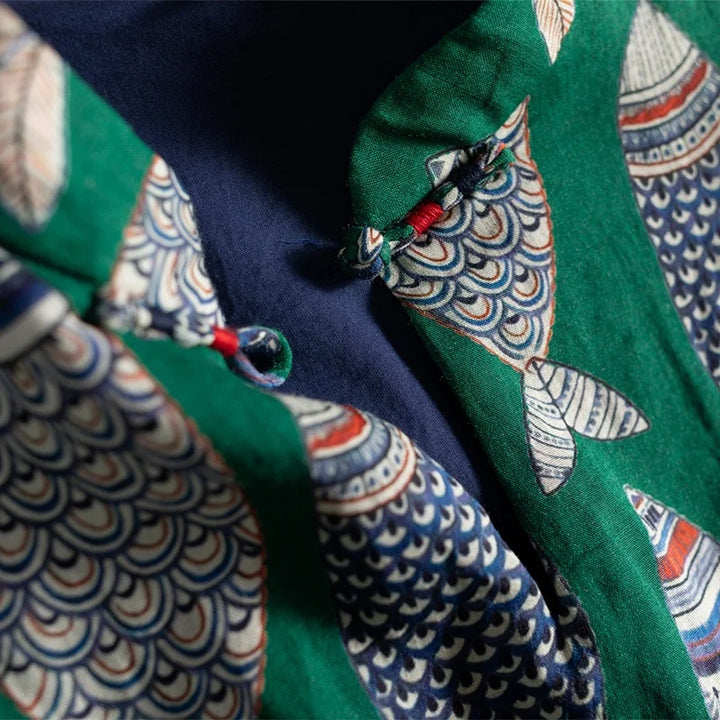 Roslyn Fish Print Midi Dress