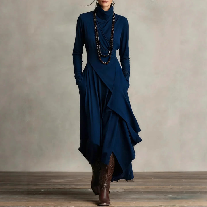 Dolce Draped Crossover Maxi Dress