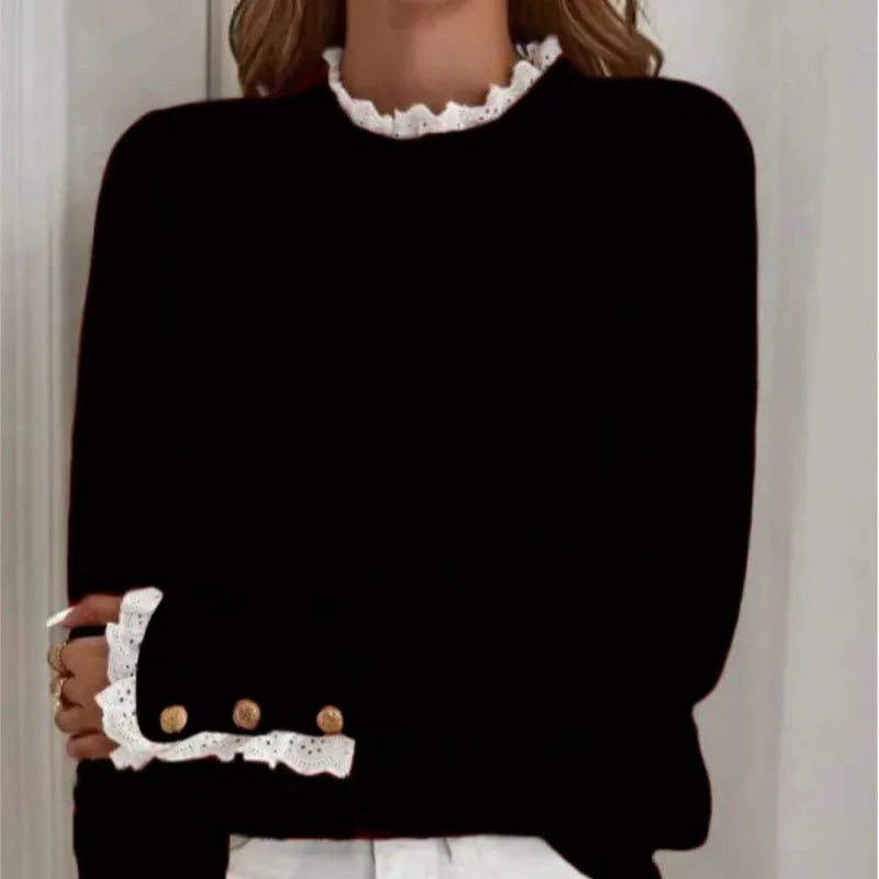Fenwick Lace Trim Pullover
