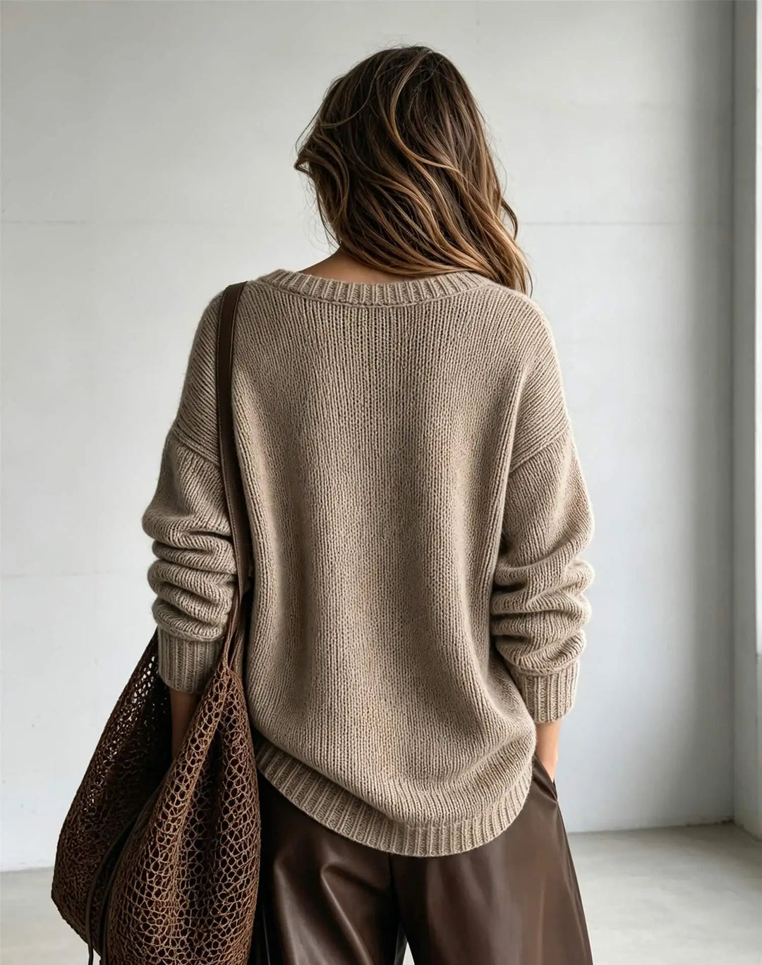 Mireille V-Neck Knit Sweater