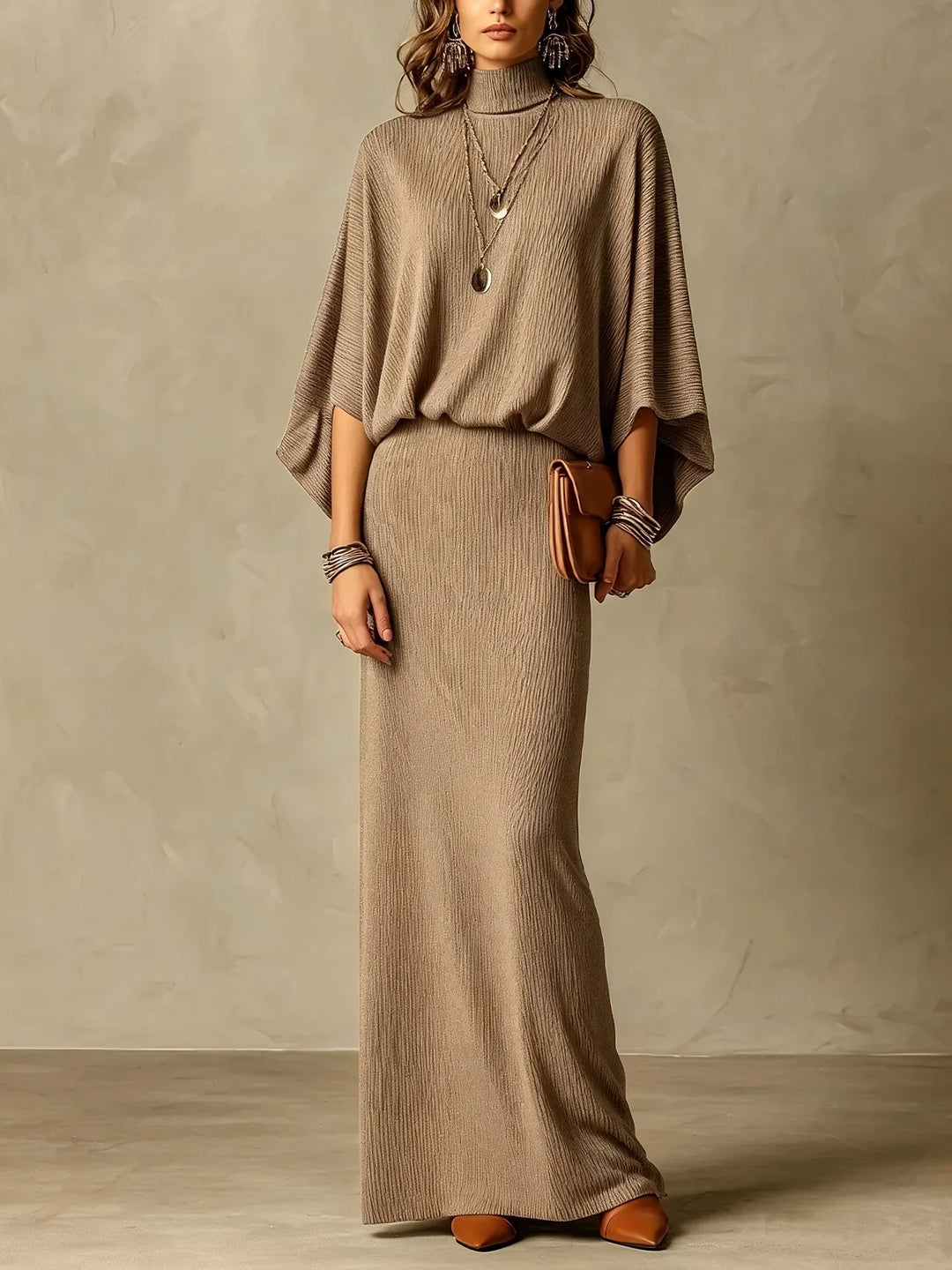 Genevieve Ribbed Knit Skirt Set