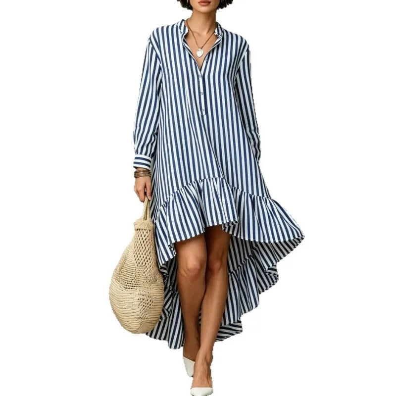 Marisette Stand Collar Midi Dress