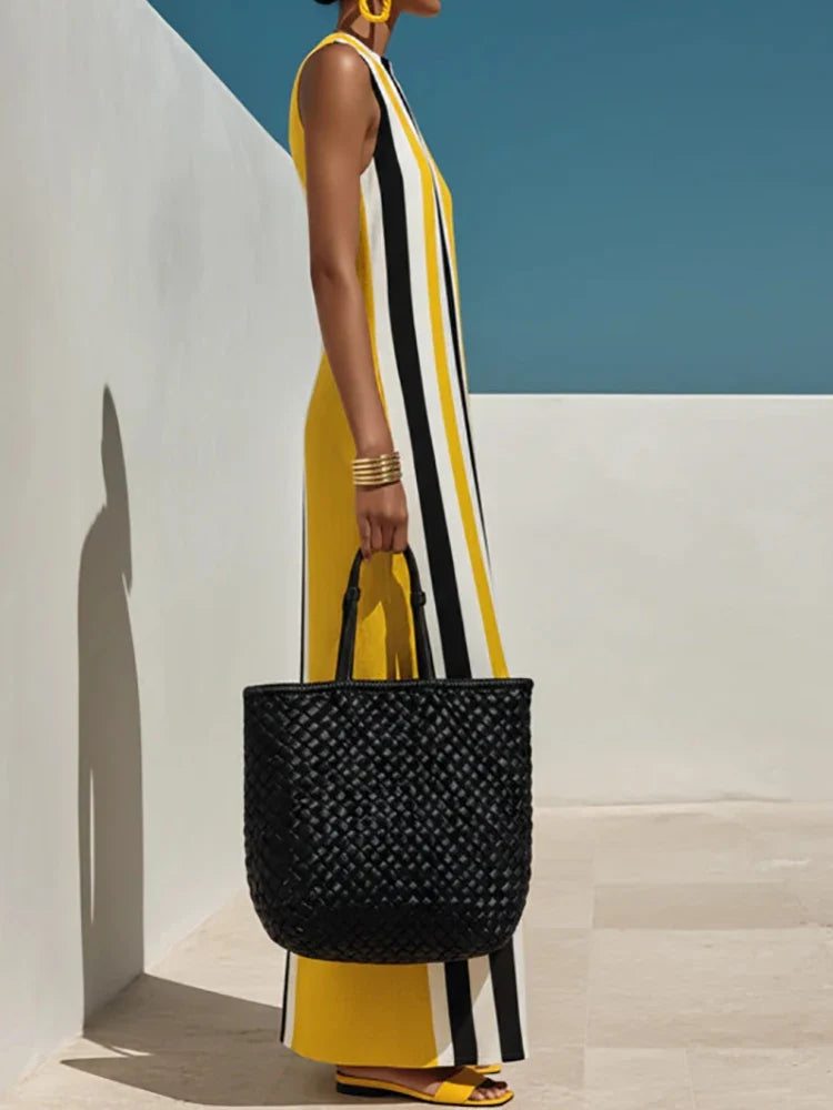 Camille Striped Pocket Maxi Dress