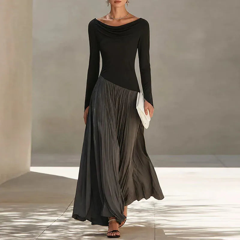 Anna Flowing Draped Maxi Dress