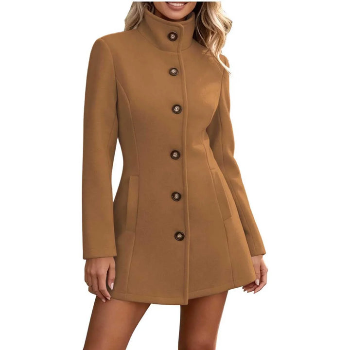 Ines Stand Collar Peacoat