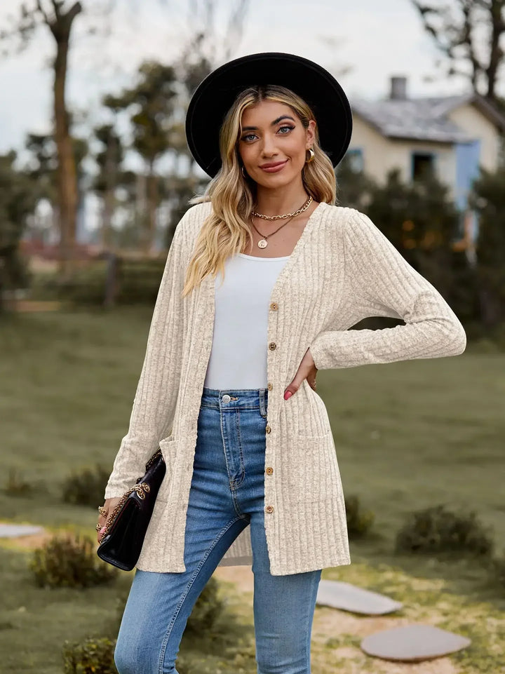 Valeska Ribbed Knit Cardigan