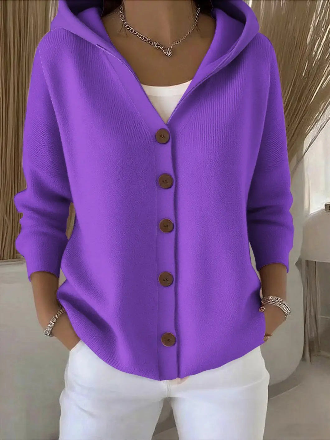 Rosaline Hooded Knit Cardigan