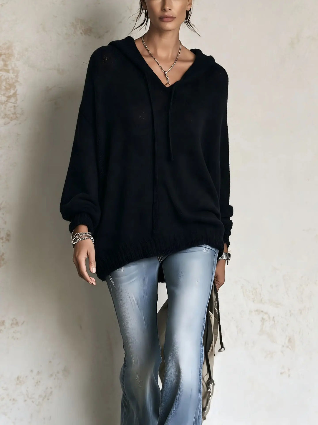 Elodie Drawstring Hood Sweater