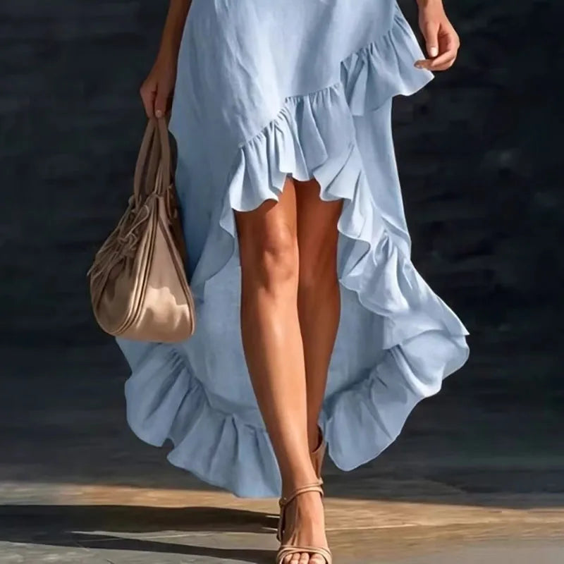 Kayla Sleeveless Ruffle Maxi Dress