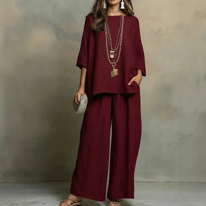 Arlette Breathable Linen Pant Set