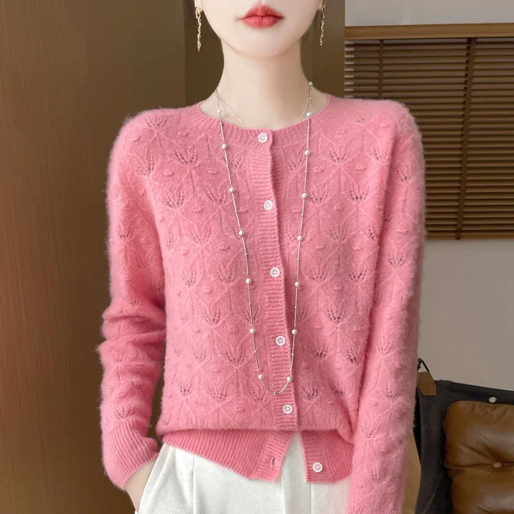Ophelia Jacquard Knit Cardigan