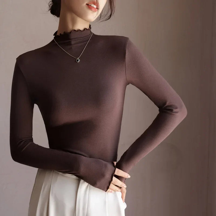 Aubrey Lettuce Edge Knit Top