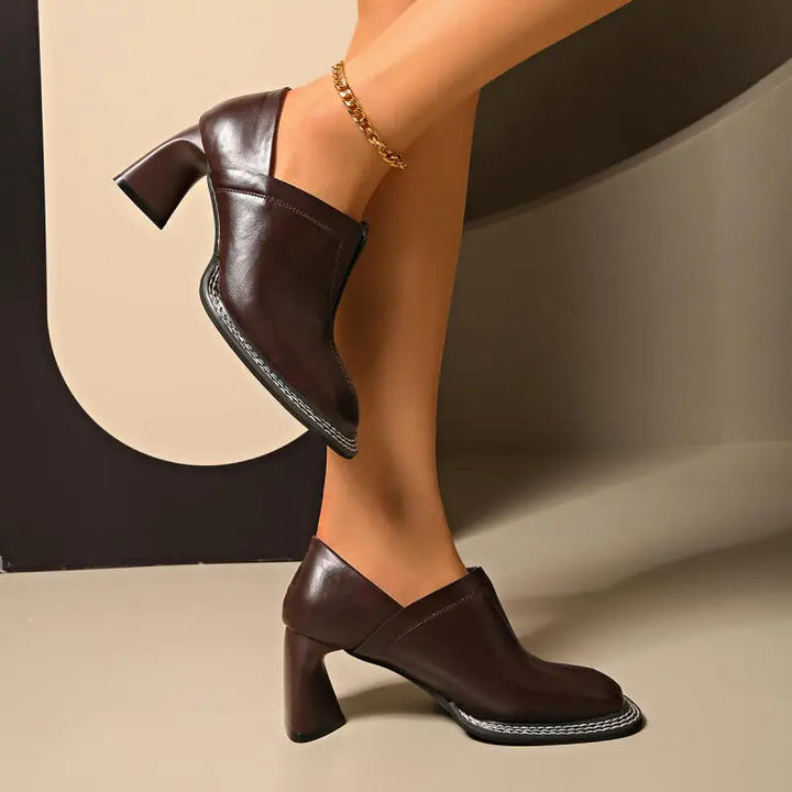 Marisol Contrast Stitch Loafers
