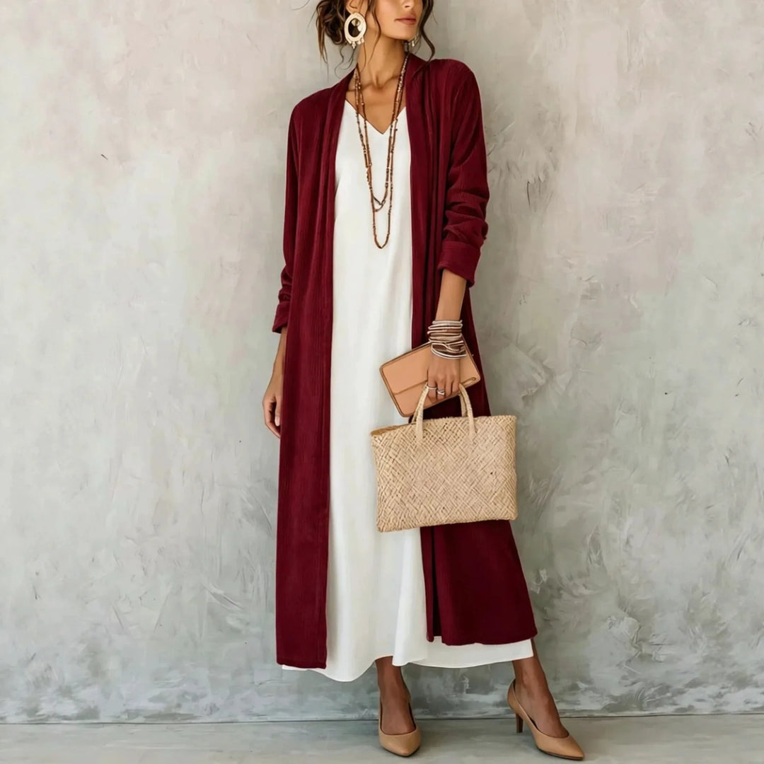 Gemma Corduroy Long Cardigan