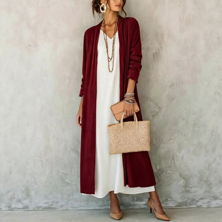 Gemma Corduroy Long Cardigan