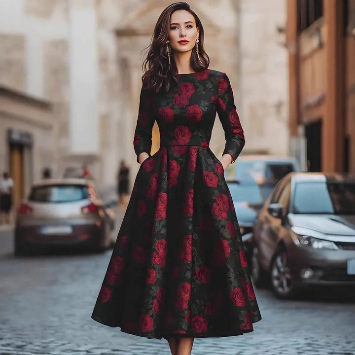 Rosalinda Floral A Line Dress