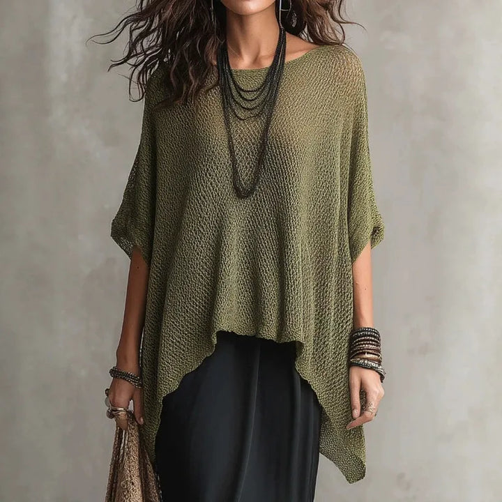 Phoebe Batwing Sleeve Knitted Blouse