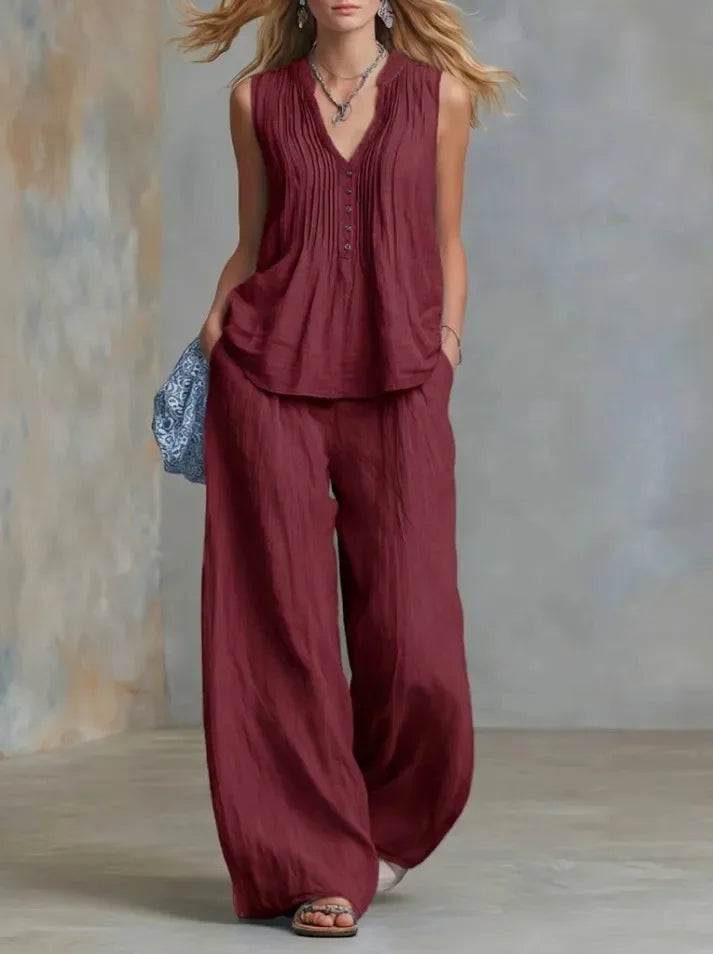 Harlow Pleated Two Piece Set