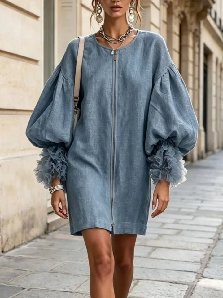 Adalyn Balloon Sleeve Mini Dress