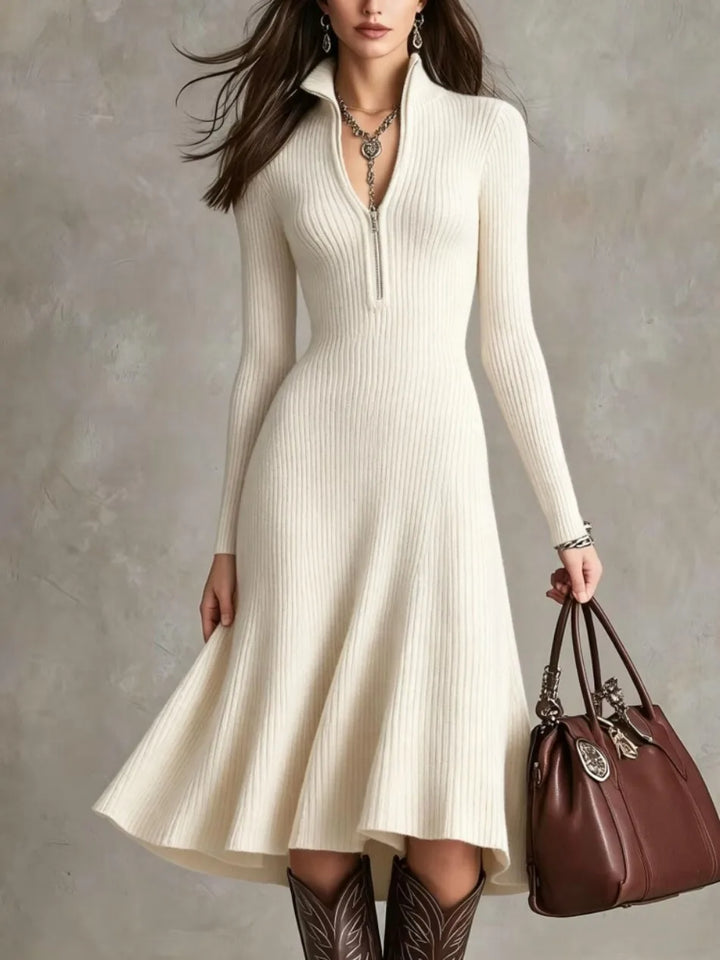 Margaux Quarter Zip Sweater Dress