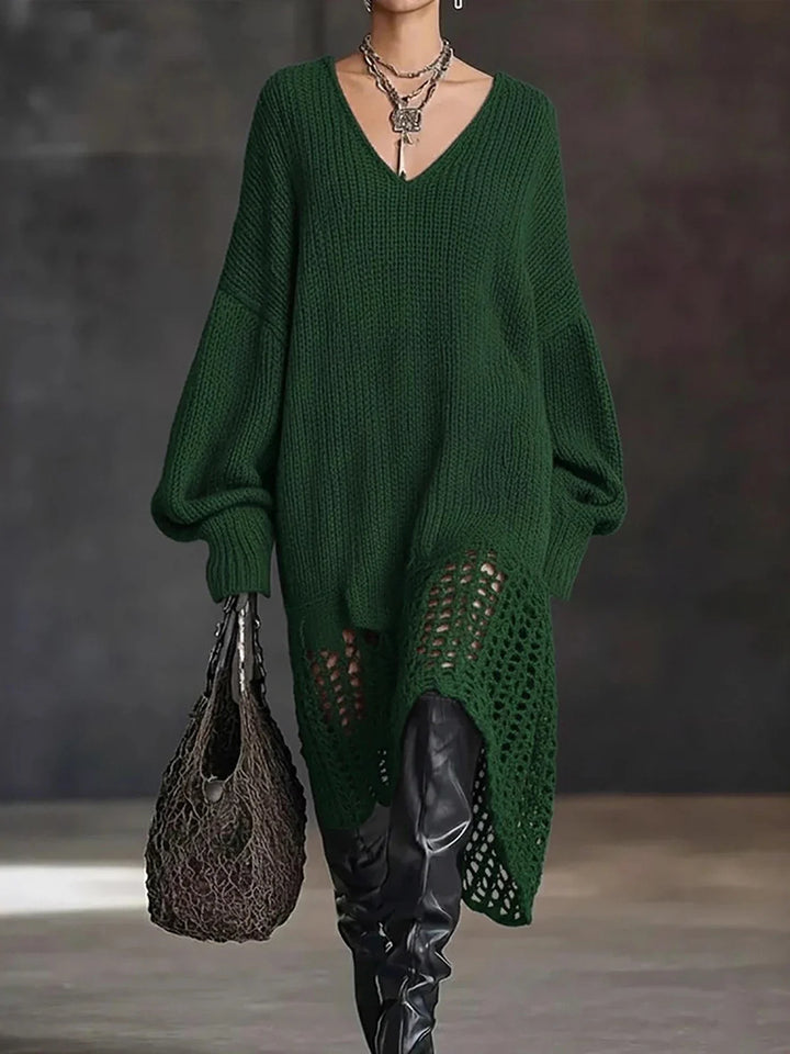 Halina Hollow Out Sweater Dress