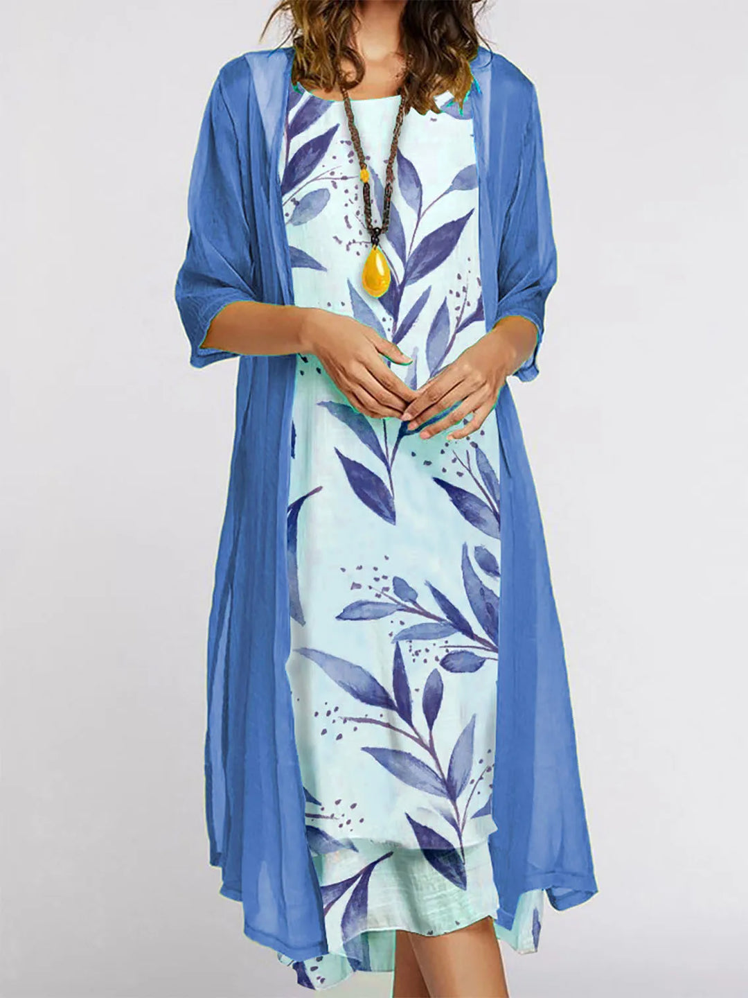 Araya Floral Cardigan Midi Dress