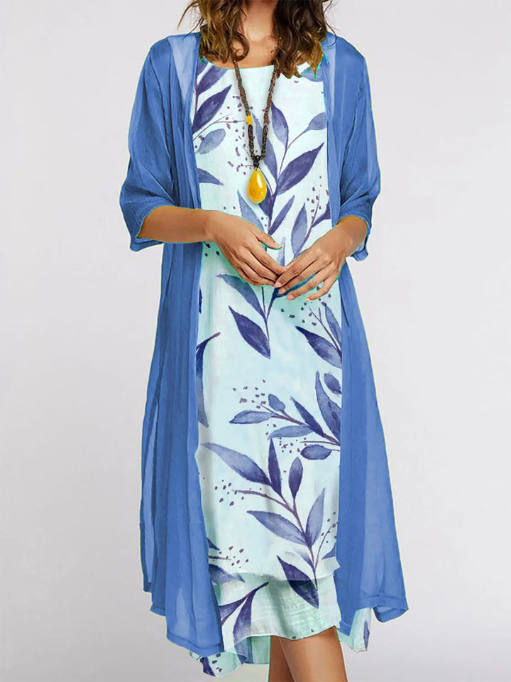 Araya Floral Cardigan Midi Dress
