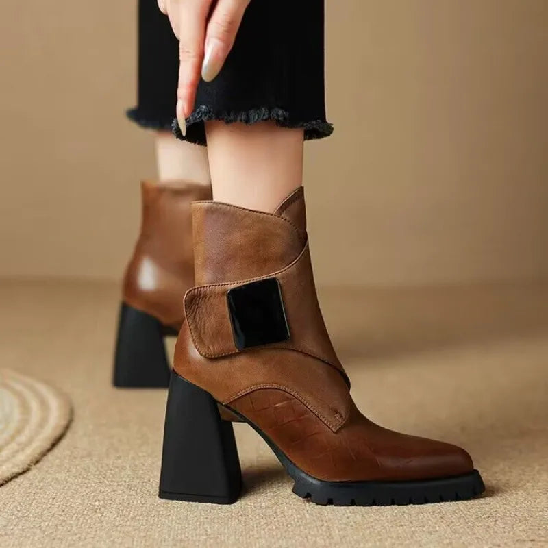 Fenella Buckle Strap Ankle Boots