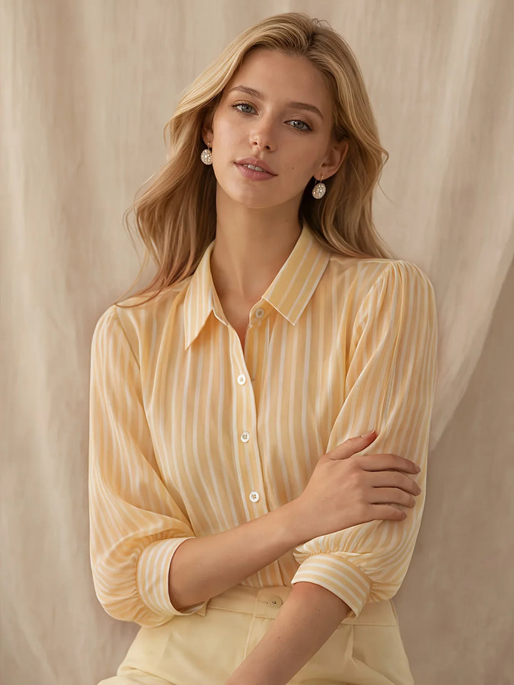 Savannah Striped Puff Sleeve Shirt