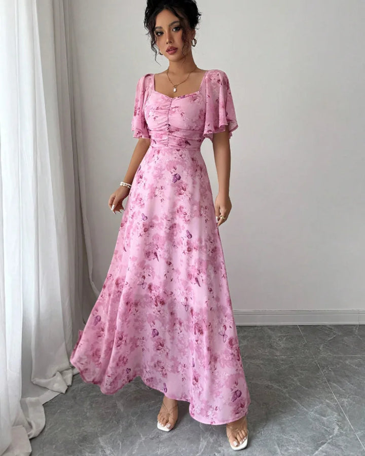 Isolina Puff Sleeve Midi Dress