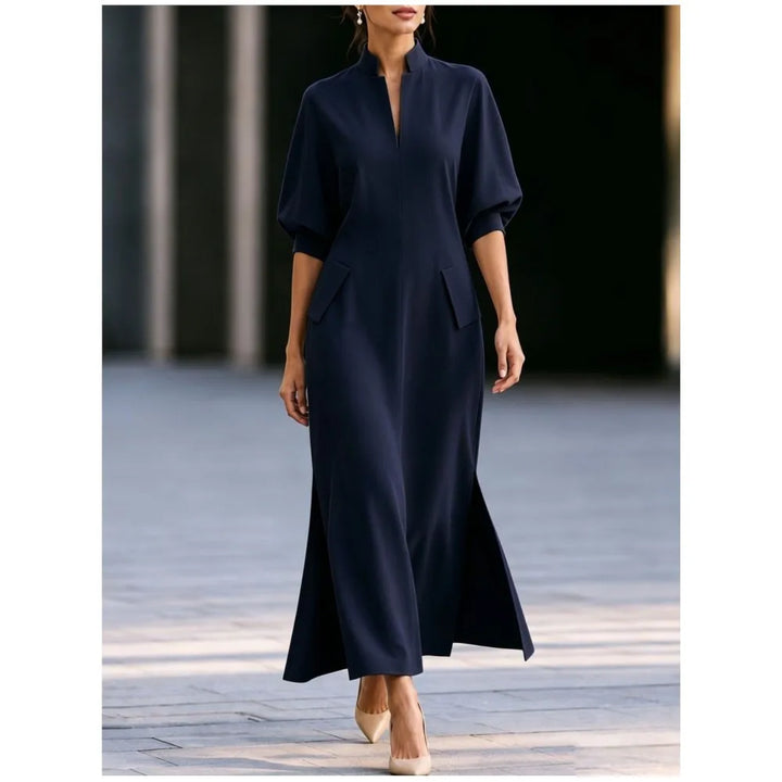 Kinsley Stand Collar Maxi Dress