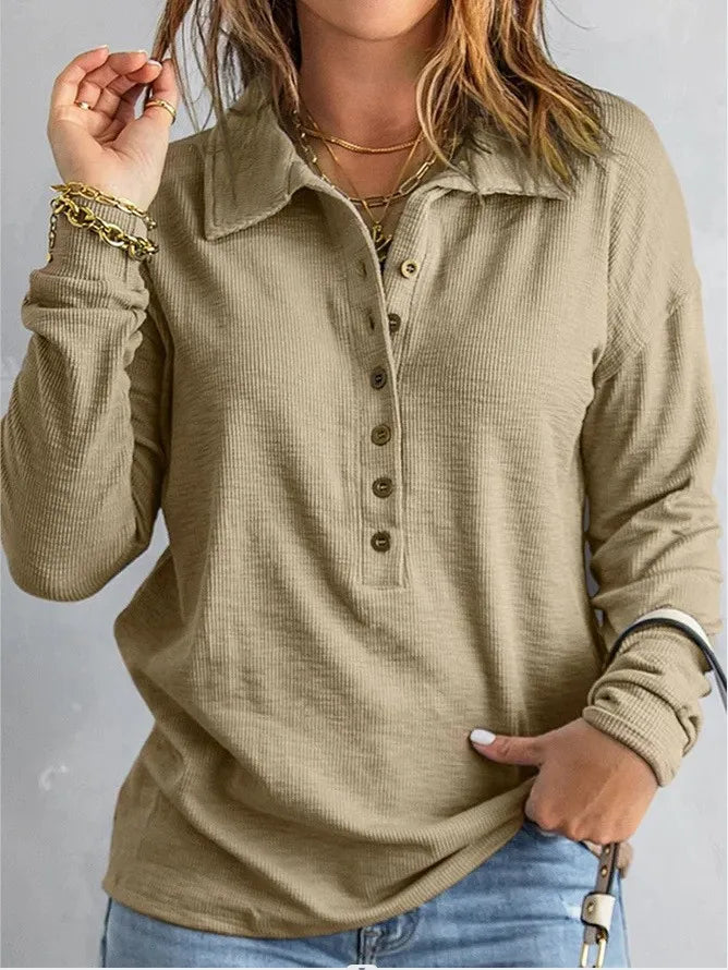 Vesper Button Front Henley
