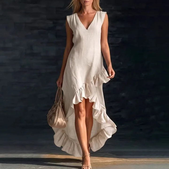 Kayla Sleeveless Ruffle Maxi Dress