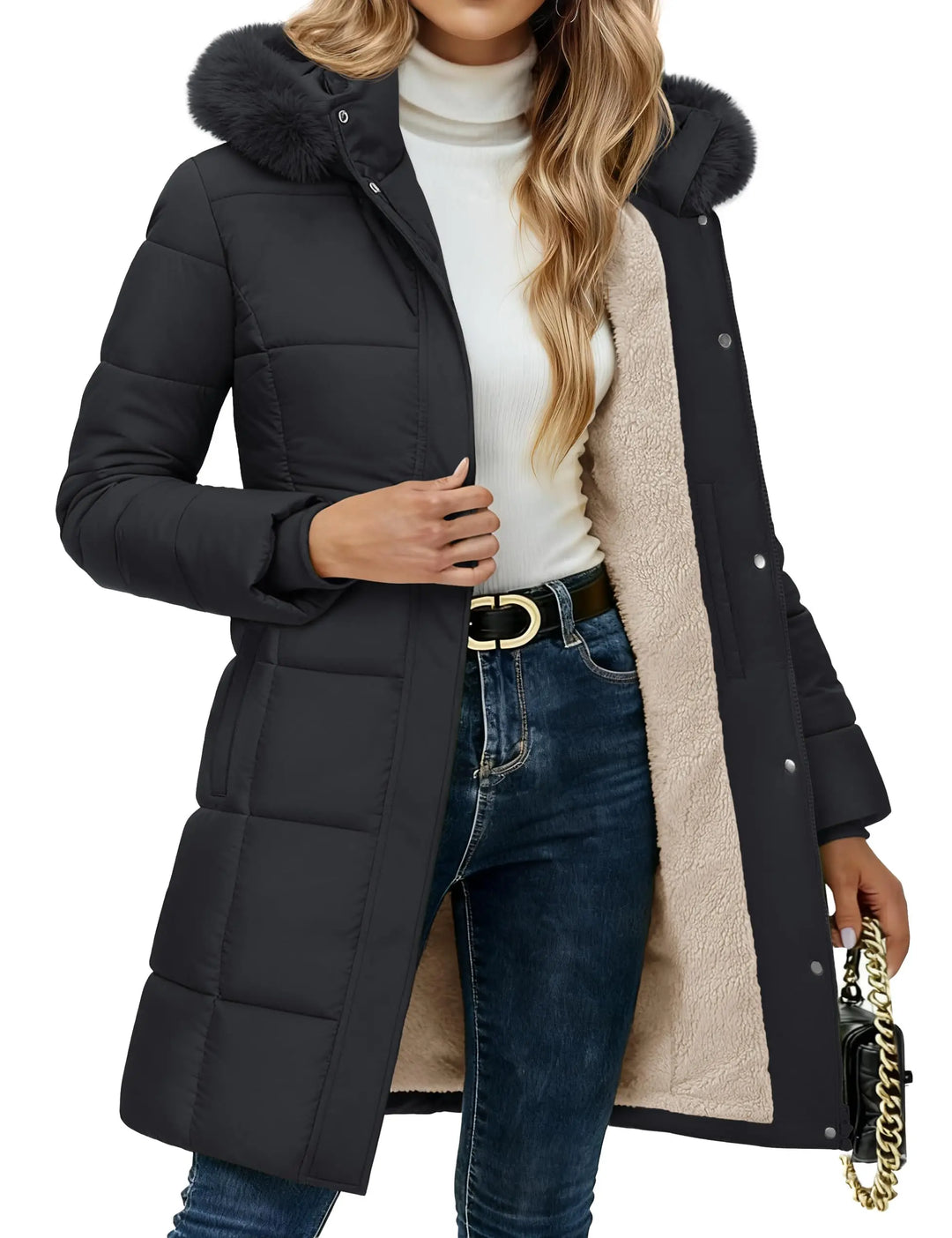 Edith Sherpa Lined Detachable Parka