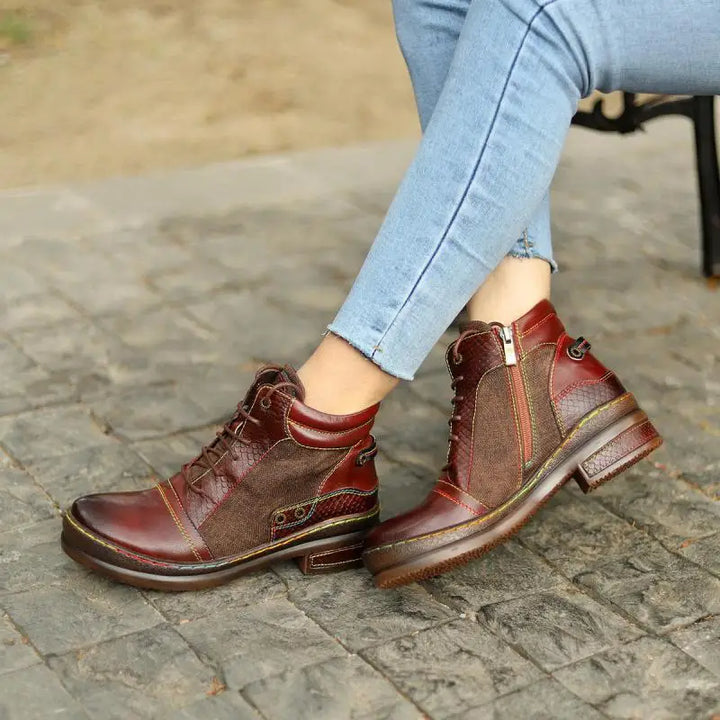 Nadia Leather Ankle Boots