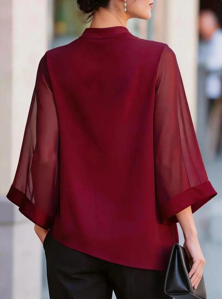 Liliana Draped Chiffon Blouse