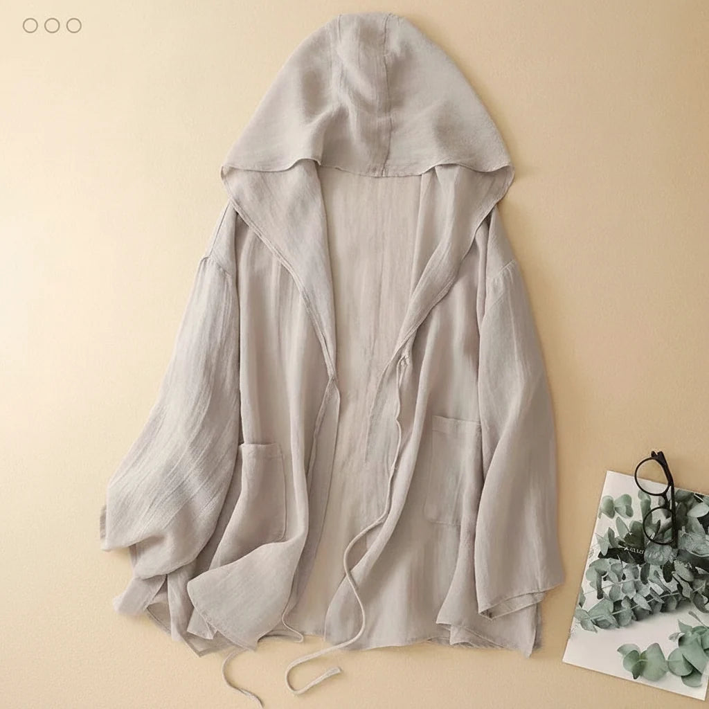 Cassidy Hooded Linen Cardigan