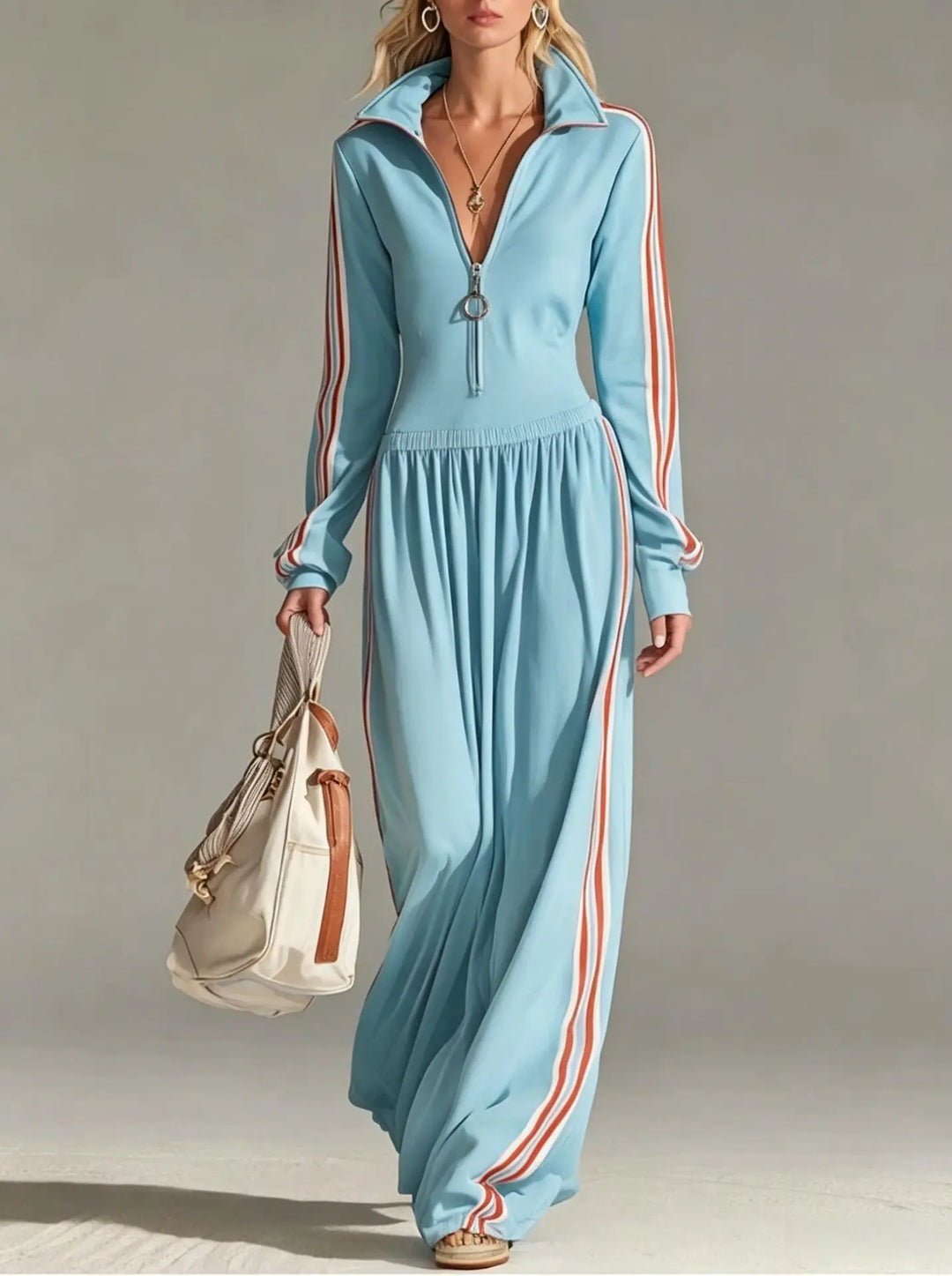 Brenna Activewear Stripe Jumpsuit