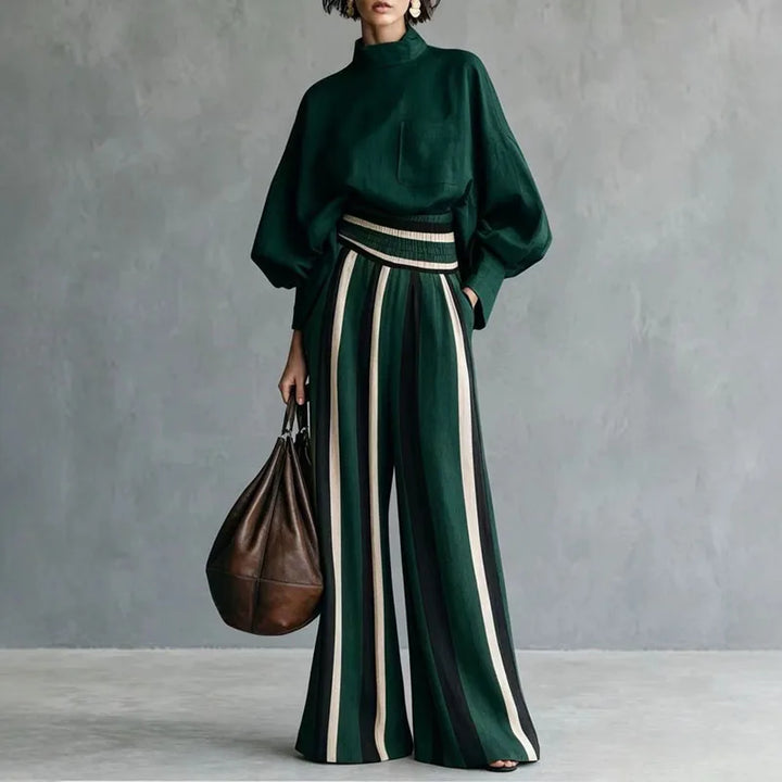 Nora Relaxed Striped Pant Set