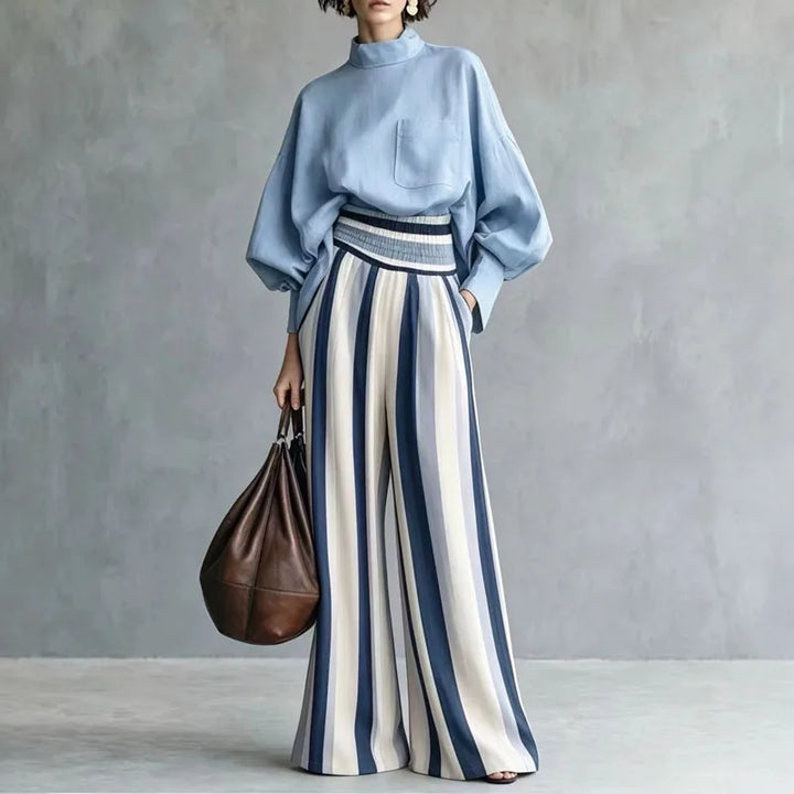Nora Relaxed Striped Pant Set