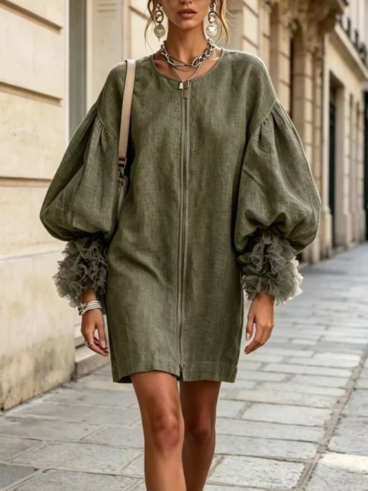 Adalyn Balloon Sleeve Mini Dress