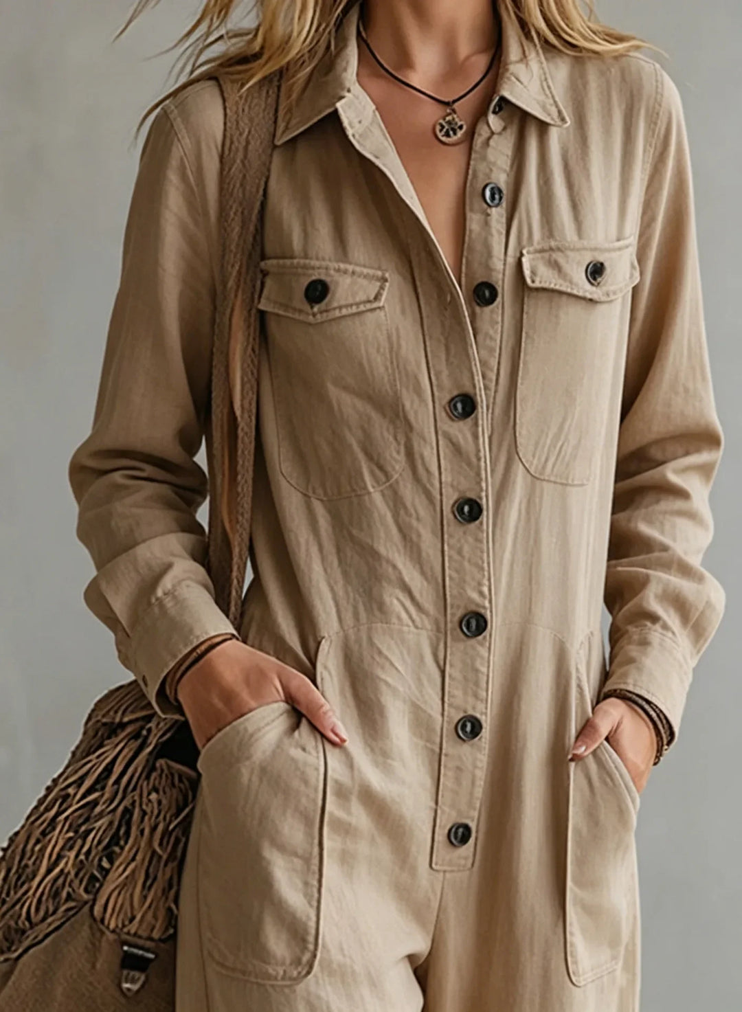 Amara Wide Leg Utility Jumpsuit