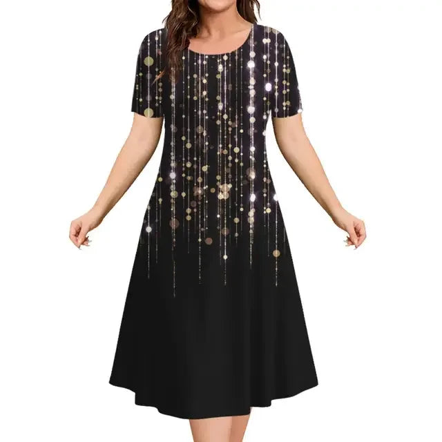 Penelope Printed A Line Midi Dress