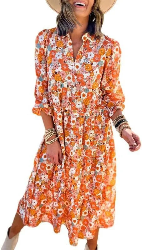 Iris Floral Bohemian Maxi Dress