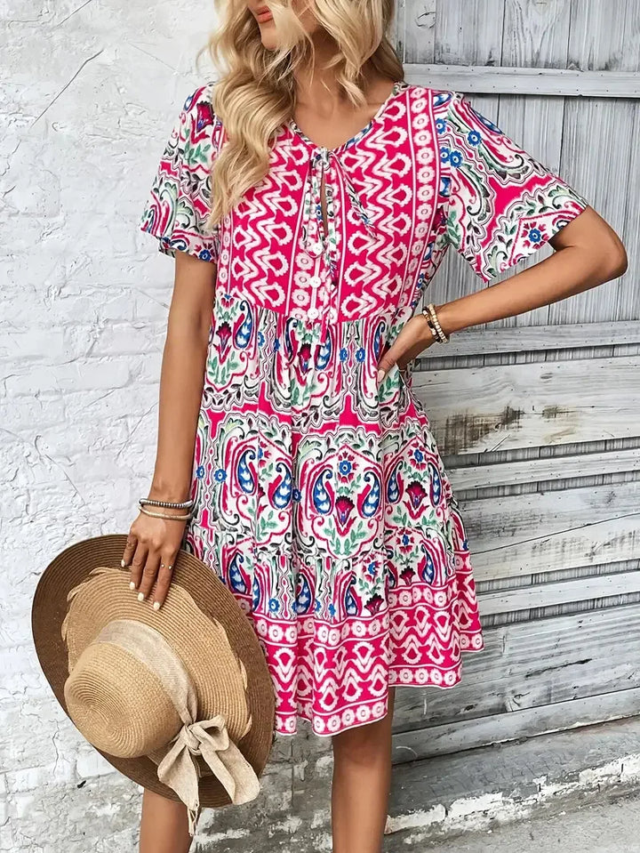 Leslie Bohemian Mini Dress