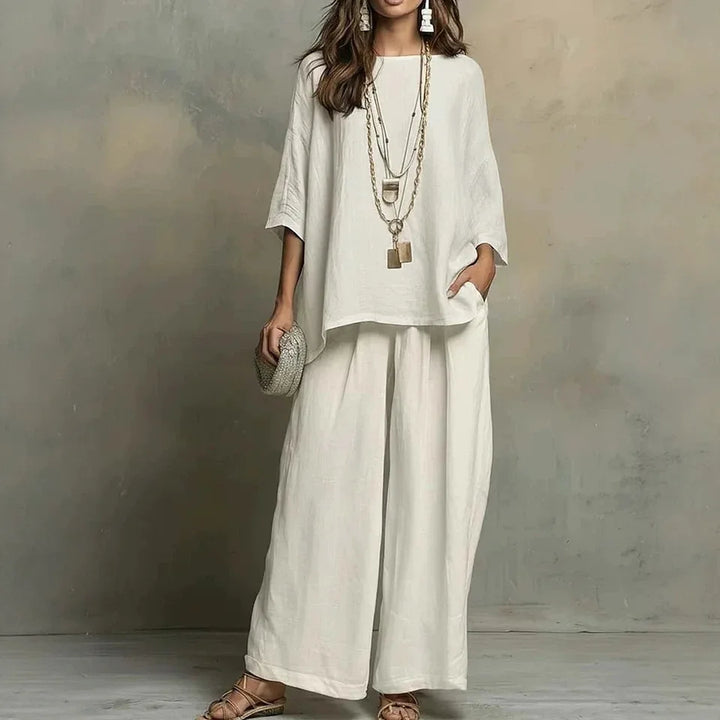 Arlette Breathable Linen Pant Set