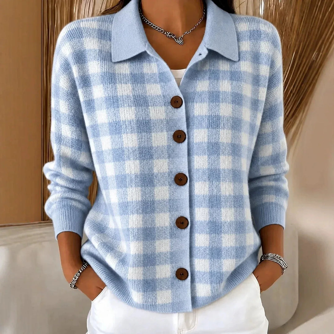 Wrenley Plaid Button Cardigan