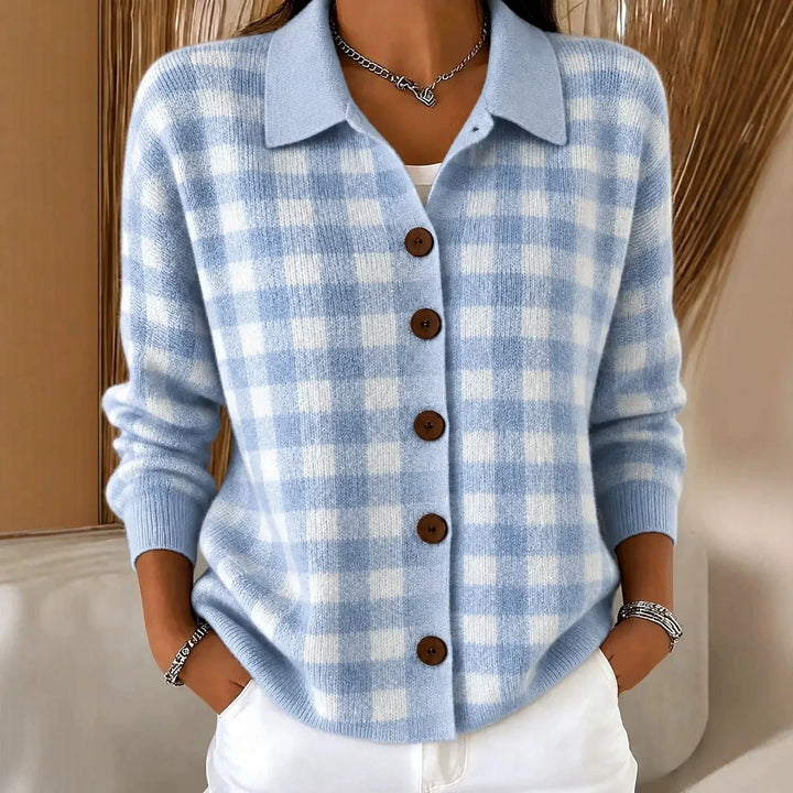 Wrenley Plaid Button Cardigan
