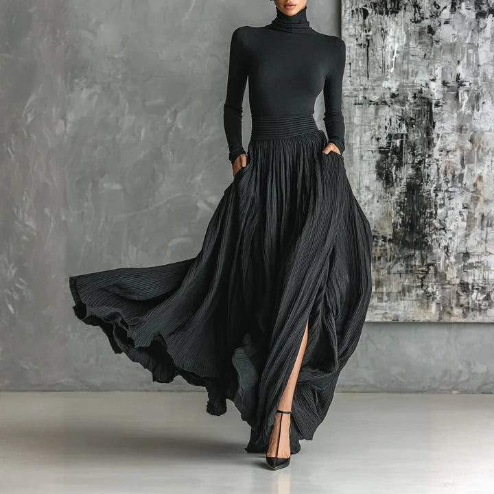 Isabeau Turtleneck Maxi Dress